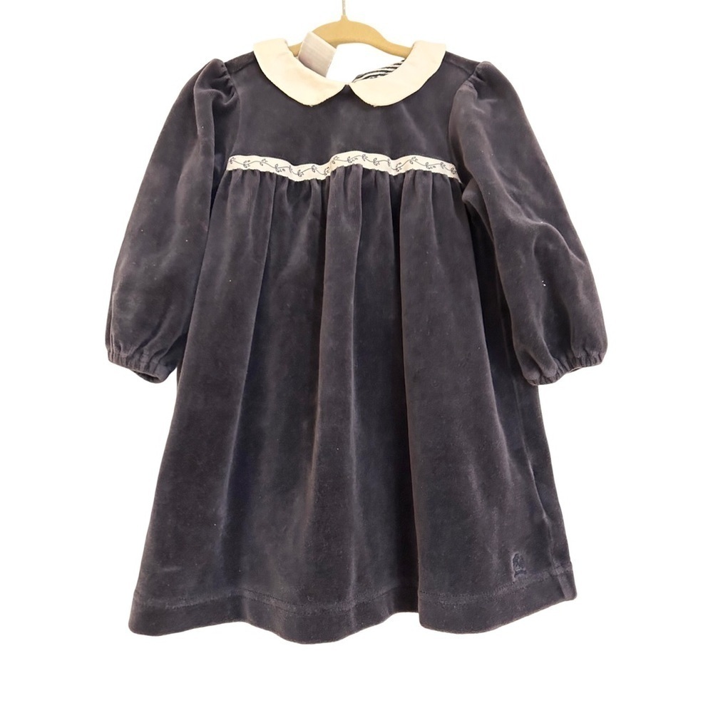 TOMMY HILFIGER Velvet Dress in Vintage Blue